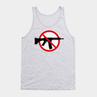 Gun Ban / Prohibition Sign (No Weapons / Peace / 3C) Tank Top